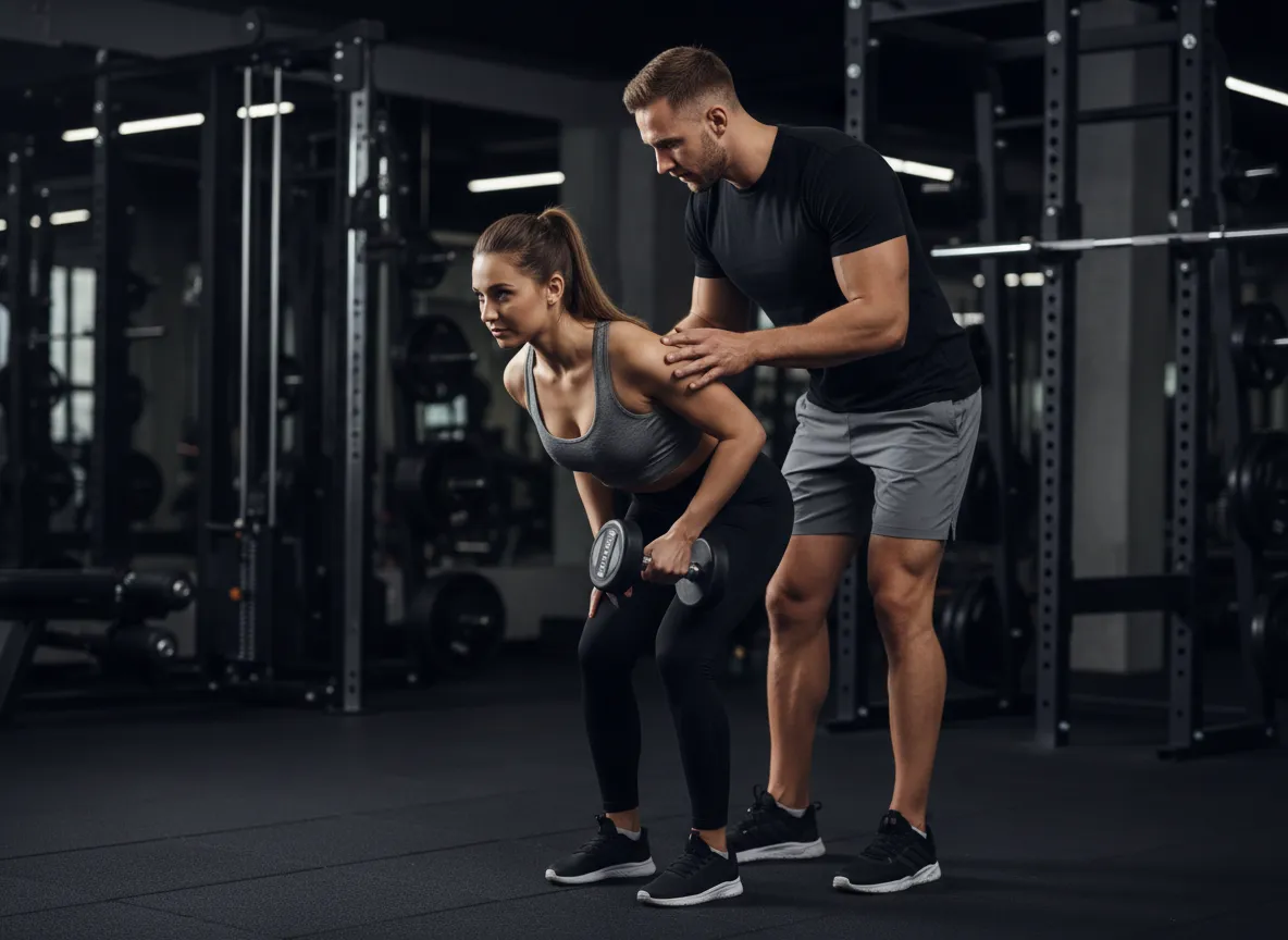 One-on-one personal training session with focused coaching