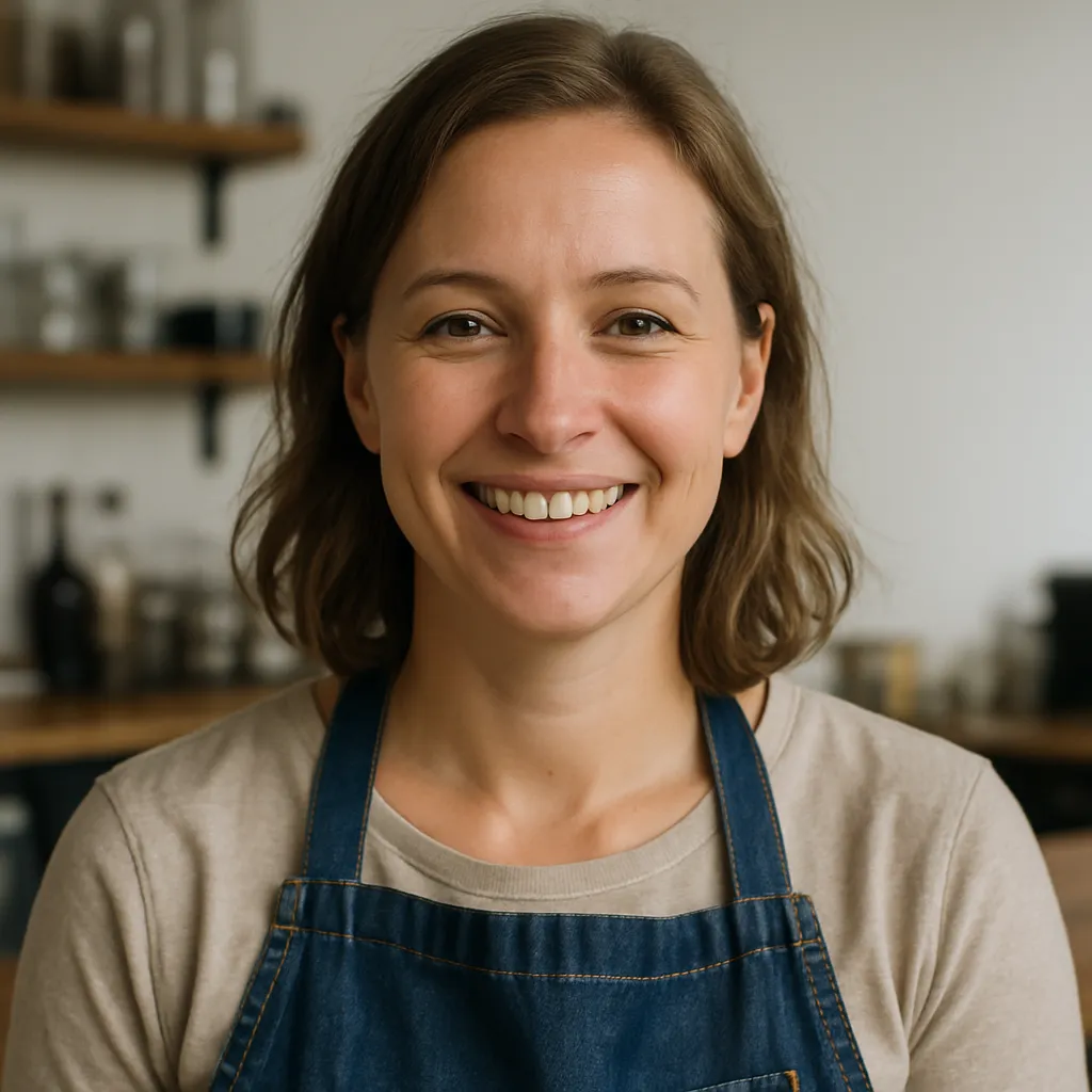 Portrait of Maya R., cafe owner in Hilton Head