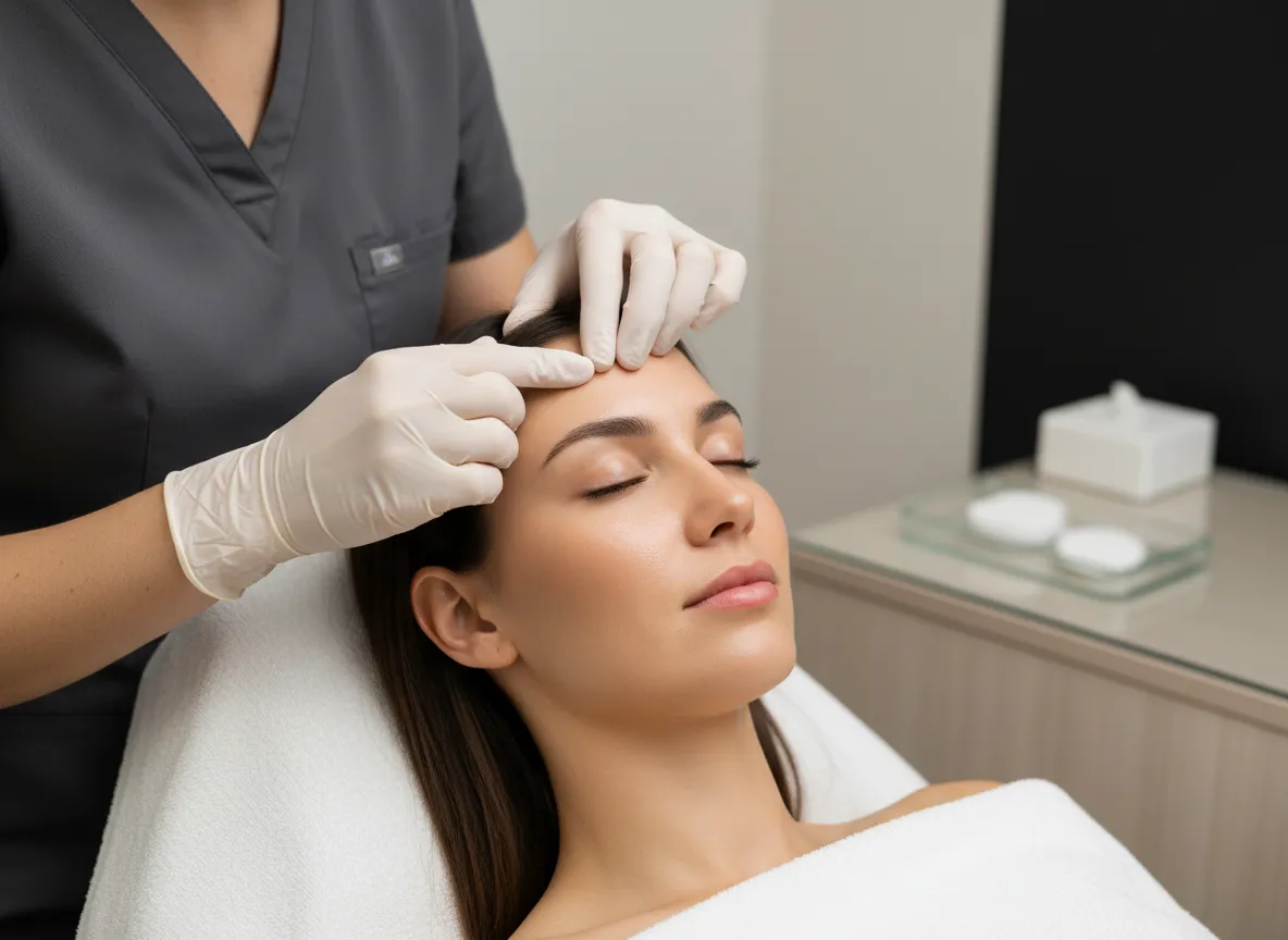 Subtle Botox injections in a med spa setting