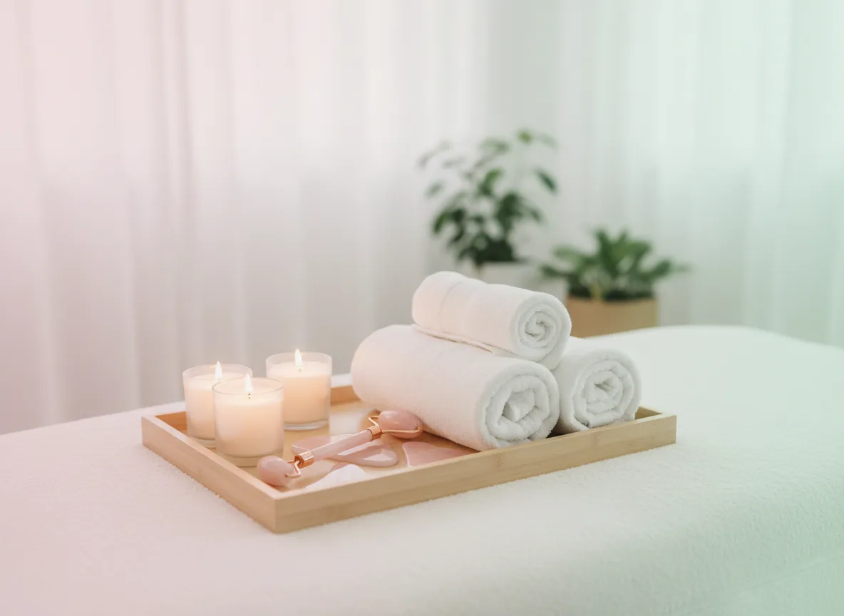 Spa-inspired promotional banner for esthetician limited-time offer