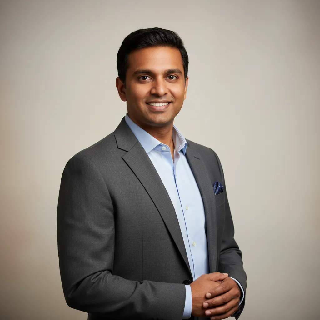 Portrait of the MyPhoneCRM founder, confident and approachable.