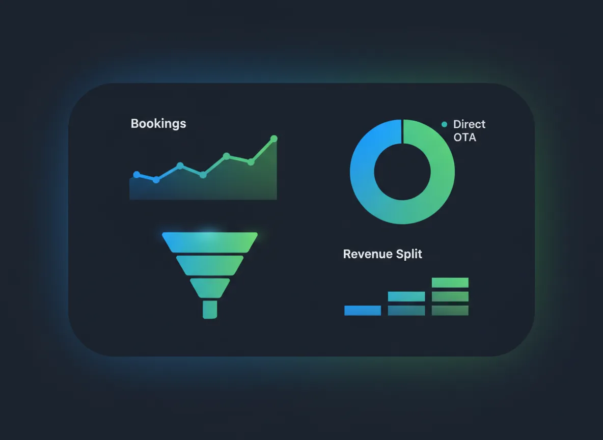 Direct booking analytics dashboard preview