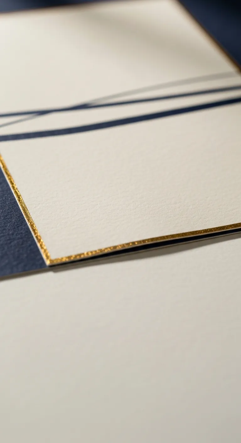 Premium textured paper with elegant ink
