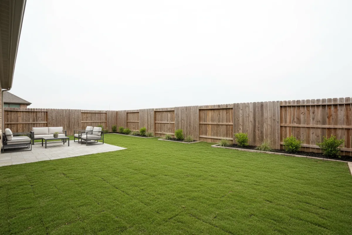 Backyard sod installation in Aledo, Texas
