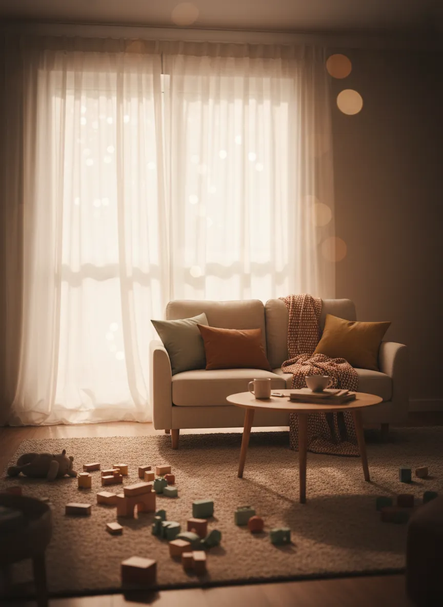 Soft blurred lifestyle image capturing the mental fog of burnout