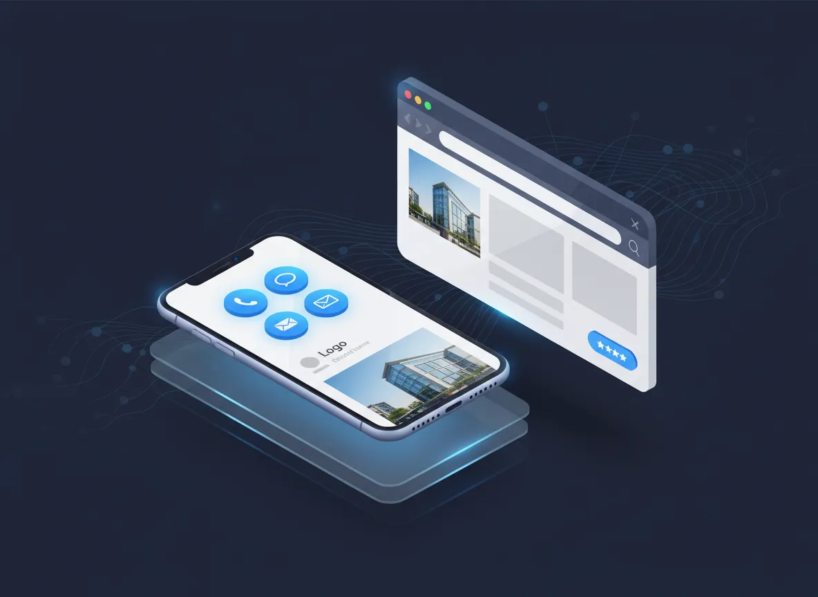 Professional digital business card preview mockup