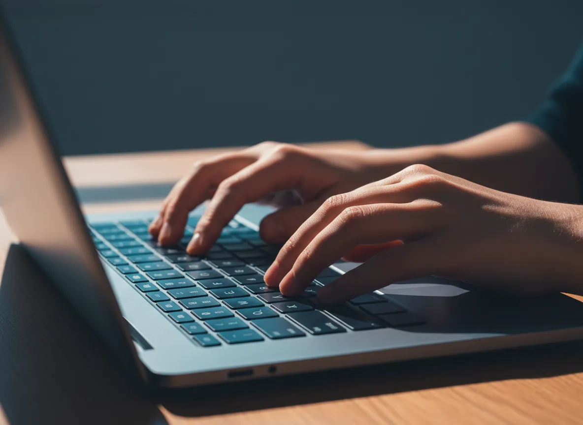 Everyday learner building confidence with subtle UI elements watermark