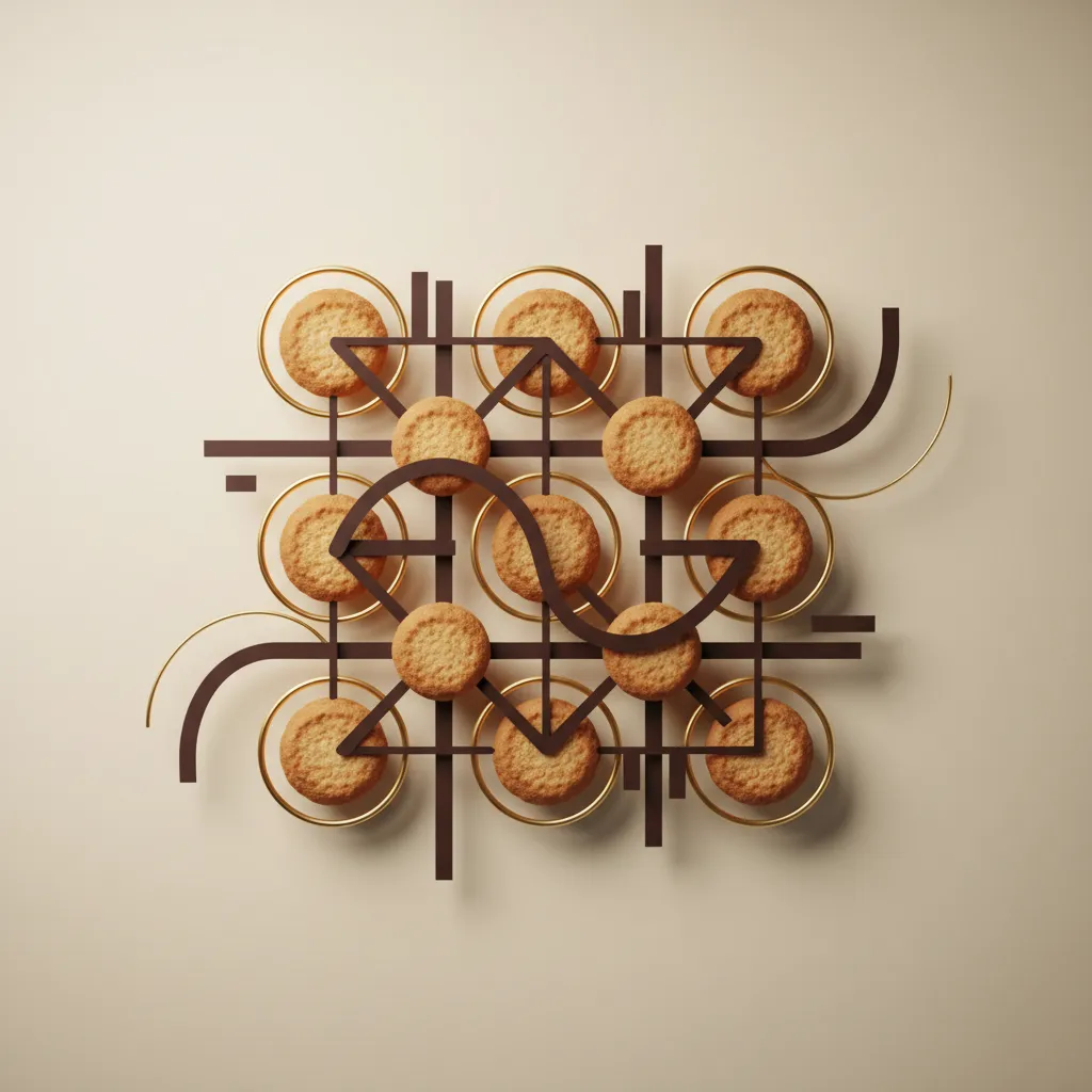 Abstract representation of data analytics and cookies