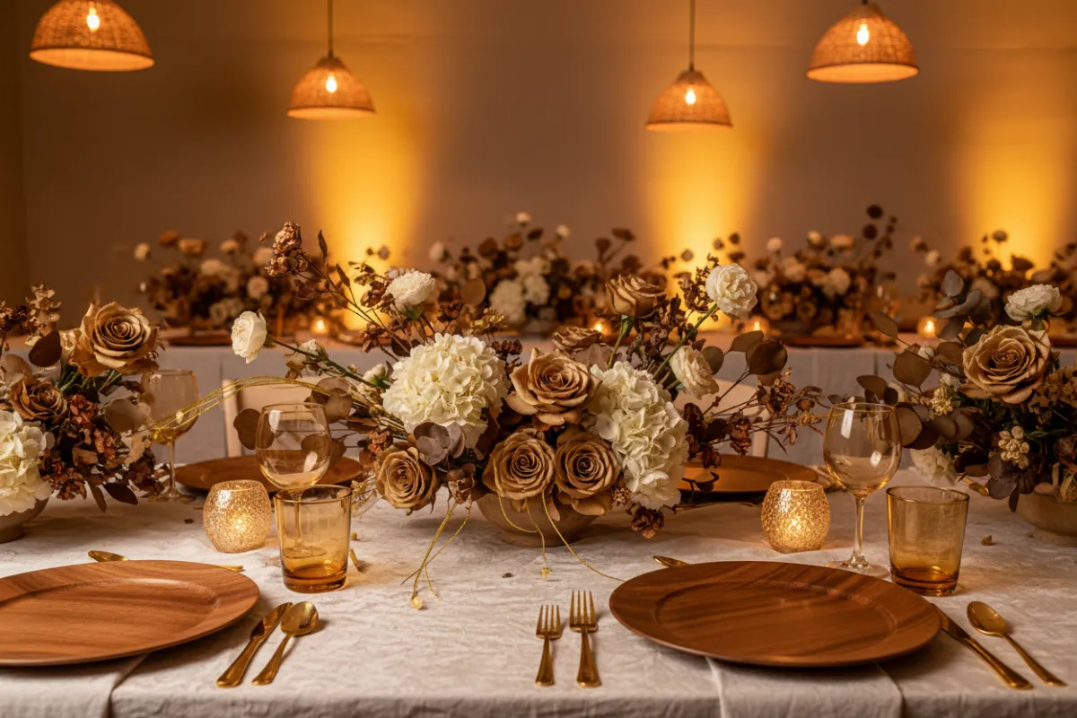 Exquisite venue decor and lighting details