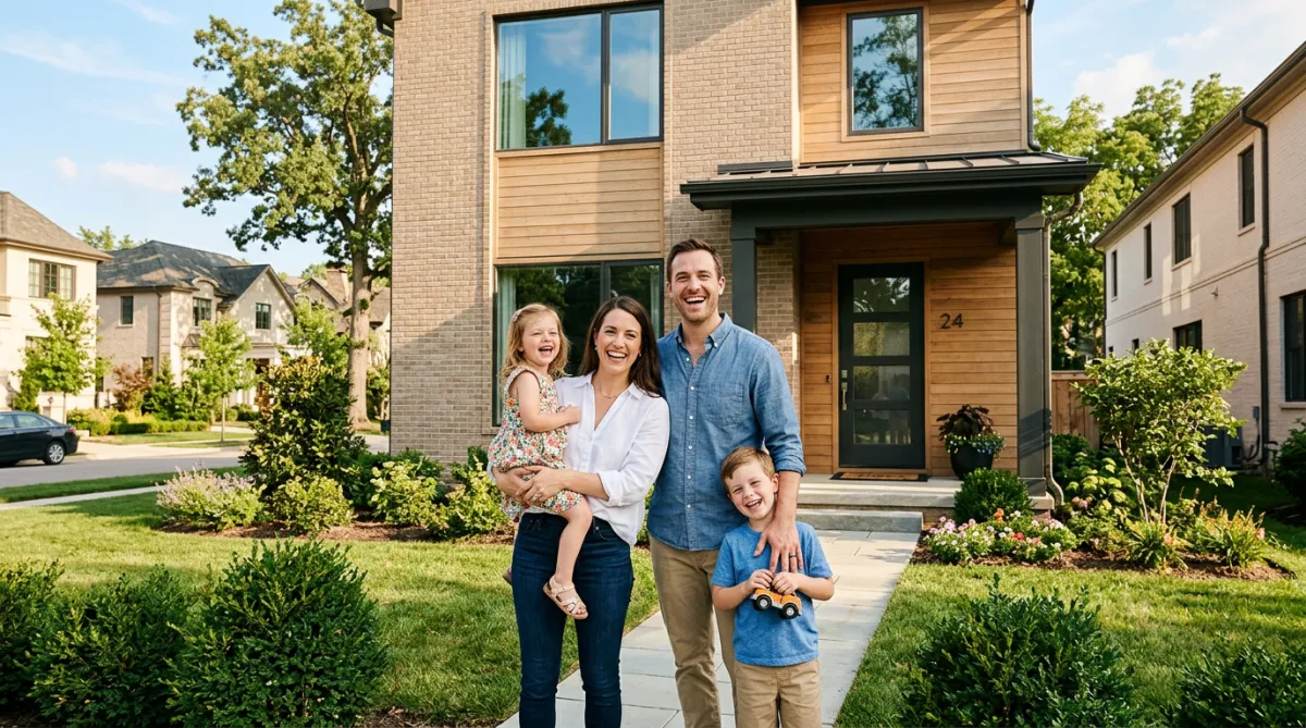 Modern welcoming home representing successful homeownership