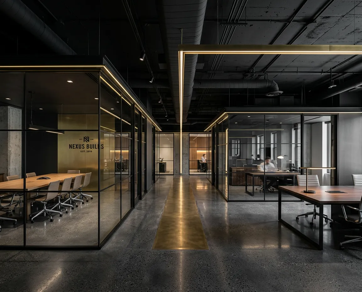 Modern commercial flagship office and retail buildout in NYC