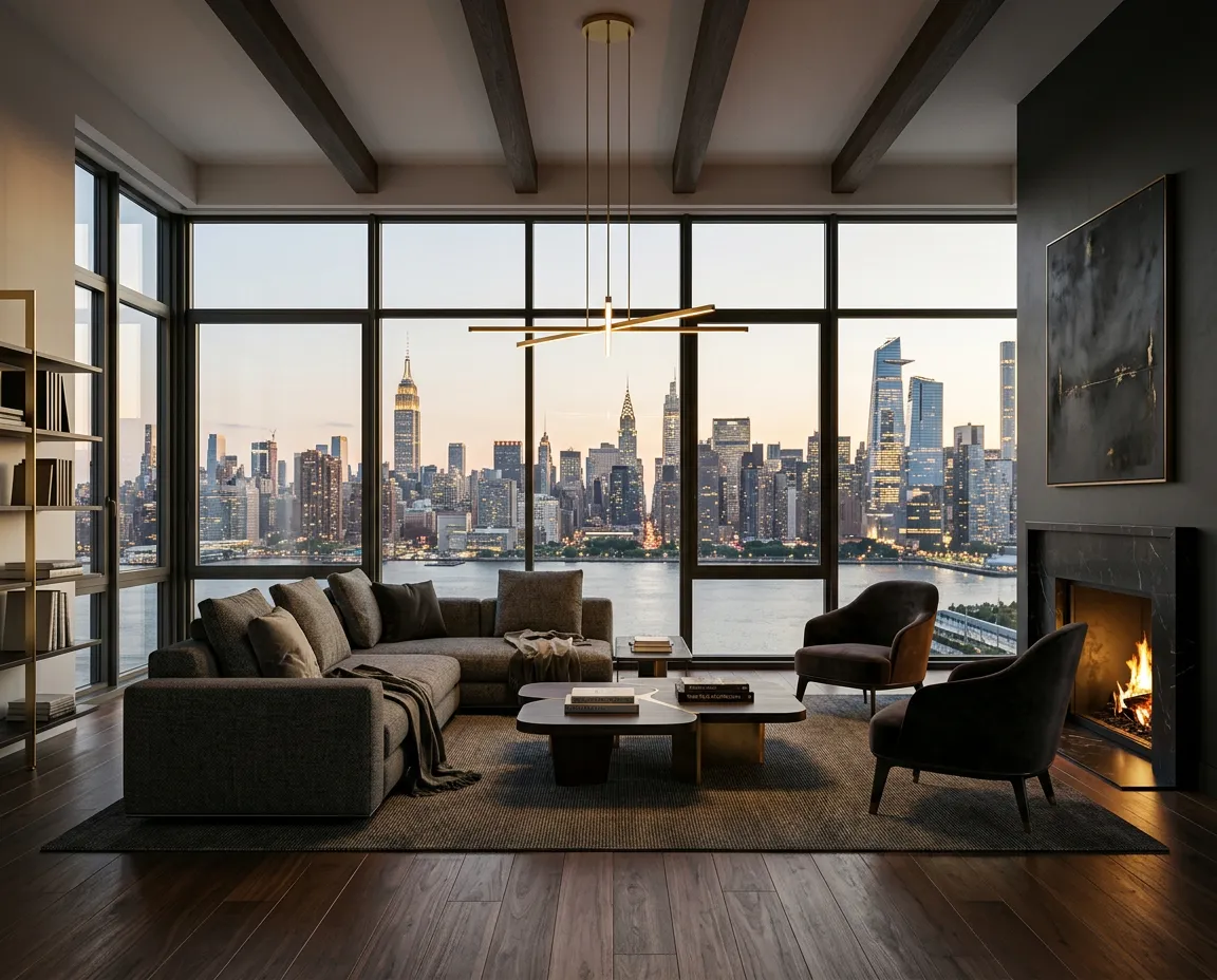 Luxury bespoke residential penthouse transformation in Manhattan