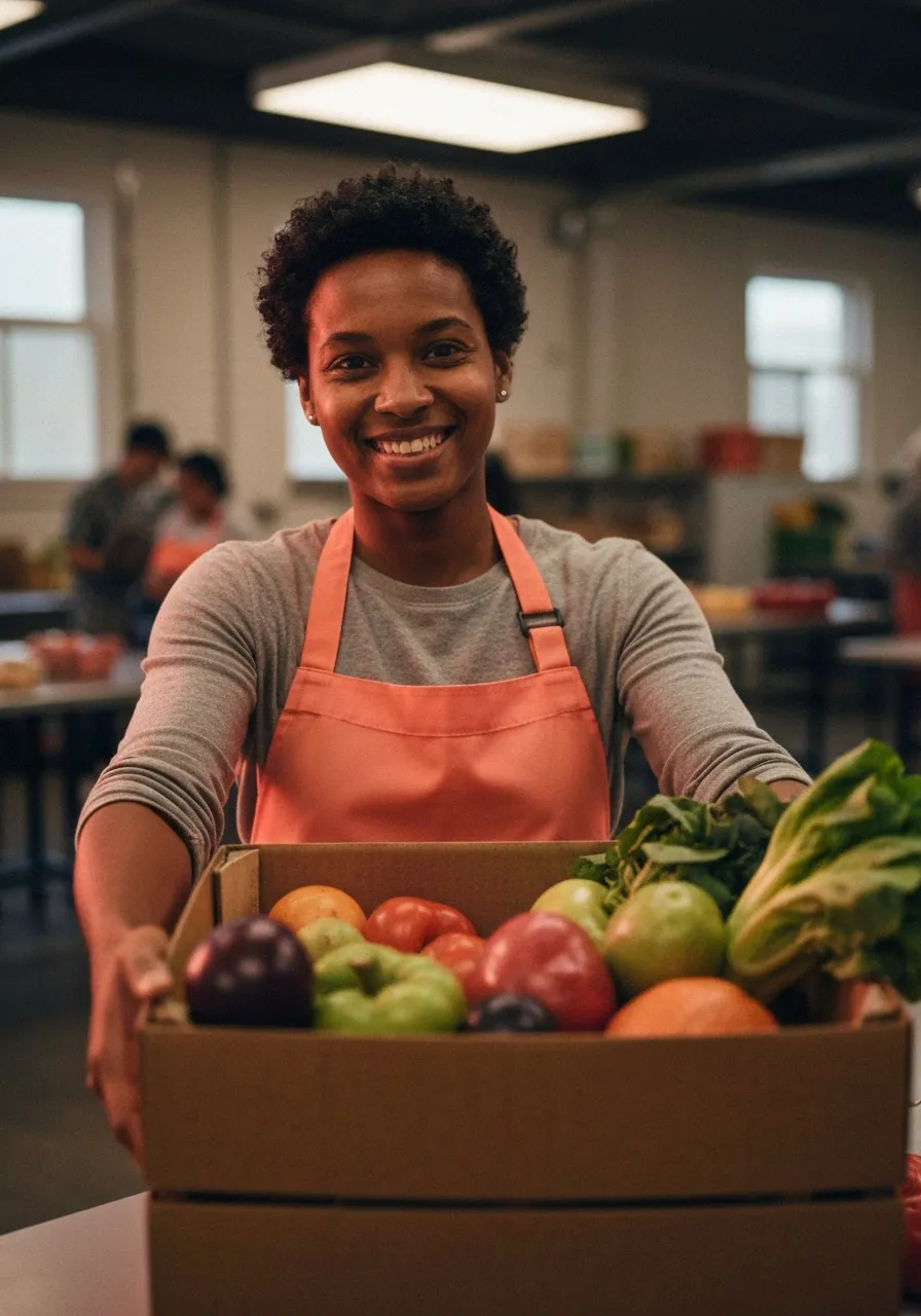 Community volunteer engaging in meaningful work