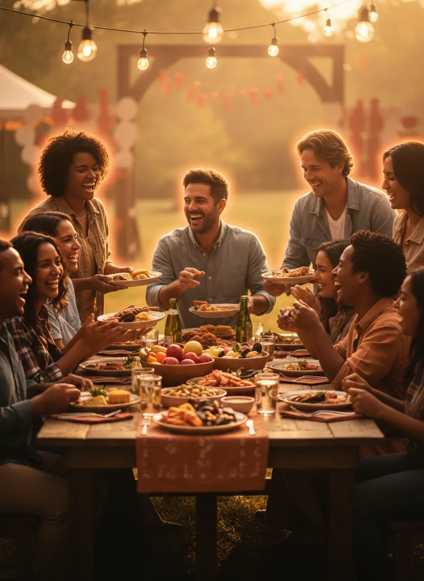 Joyous local community gathering in Southeast Texas