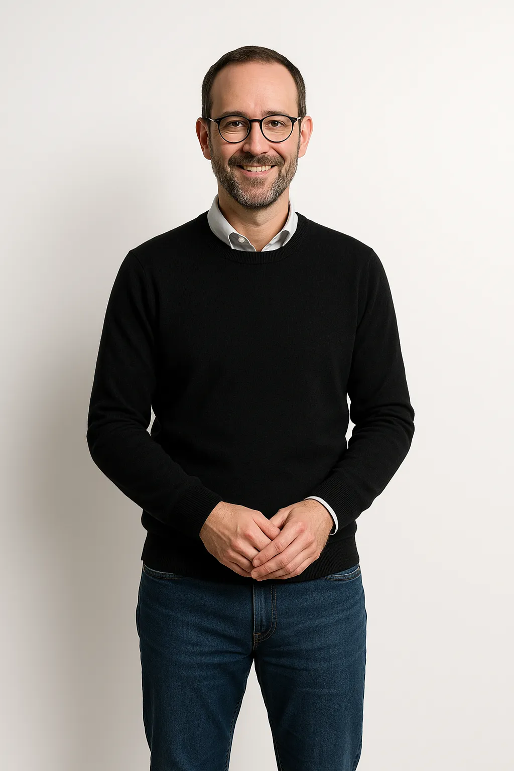 Full-body portrait of the course instructor, friendly studio portrait (2:3).