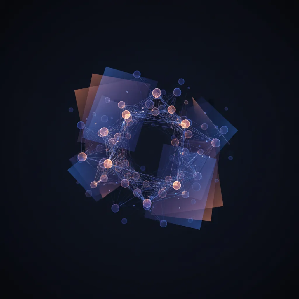 Conceptual visualization of research patterns linking to academic literature