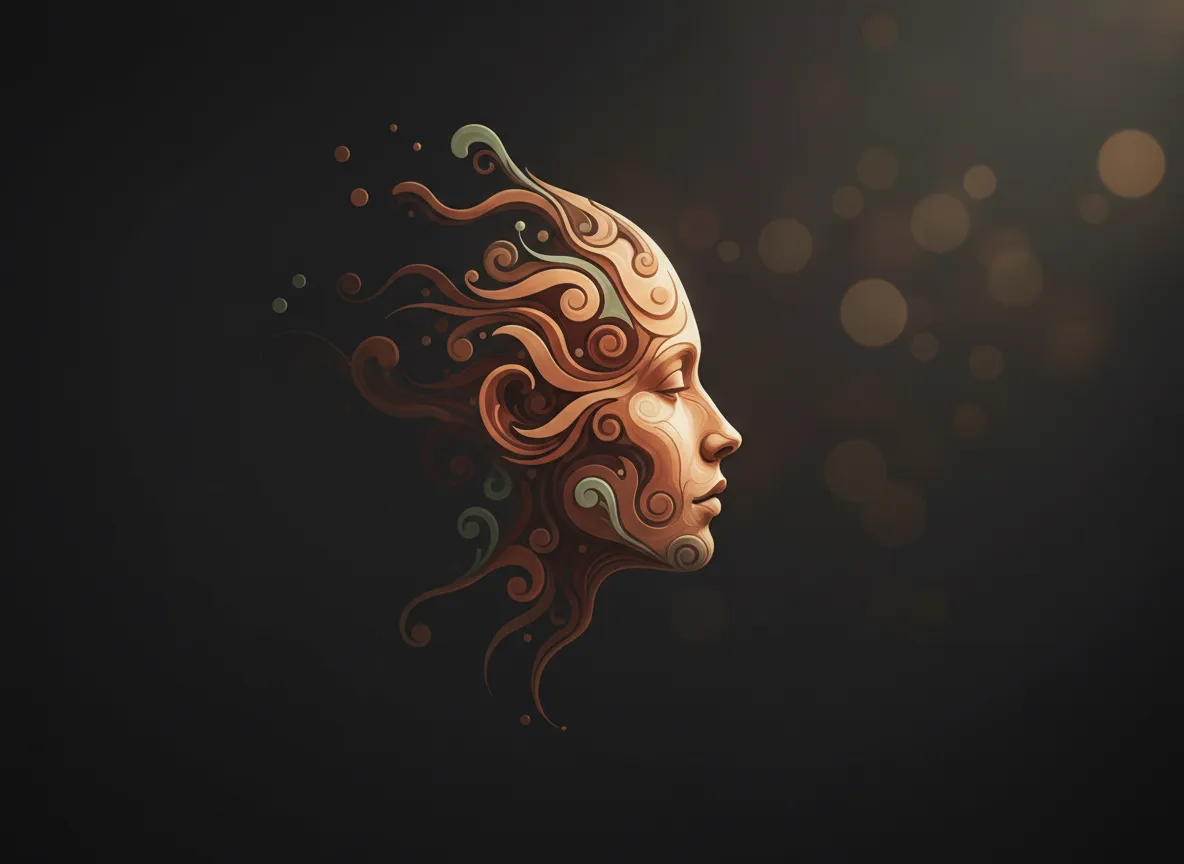 Soft focus earth tone abstract representing identity