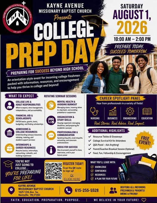 College Prep Day flyer