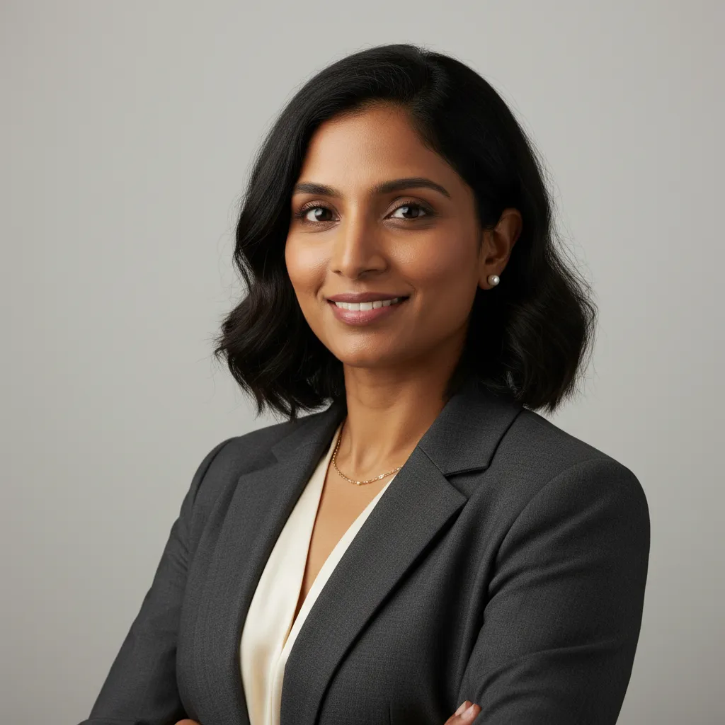 Photorealistic portrait of a woman lawyer