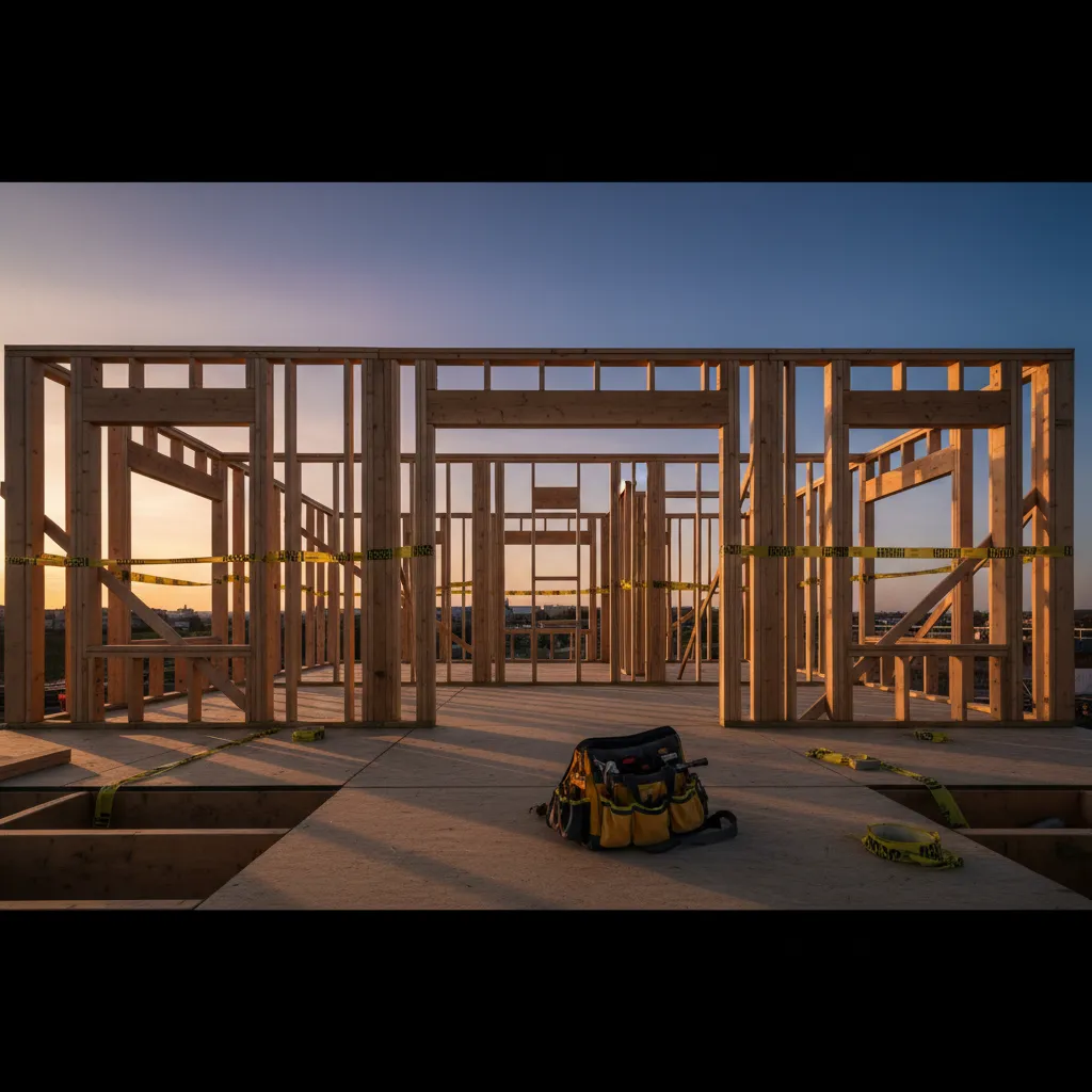 New Construction Phase Inspection with Blue Hour tint