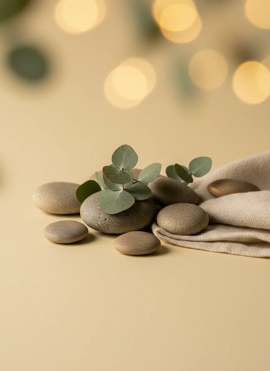 Soft focus natural elements symbolizing tranquility and security