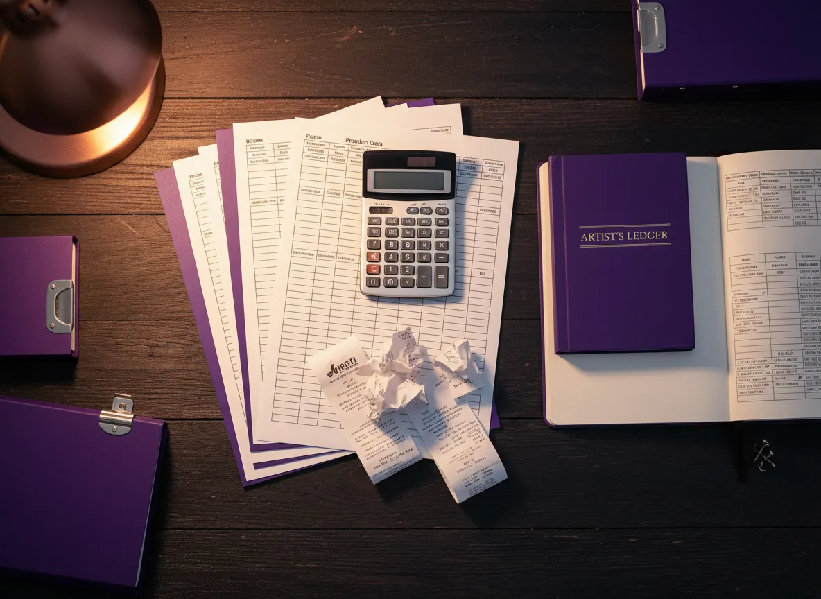 Financial planning spreadsheets and budget tracking for artists
