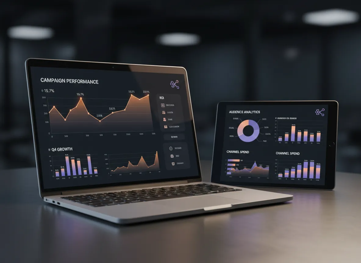 Digital marketing dashboard and viral campaign analytics