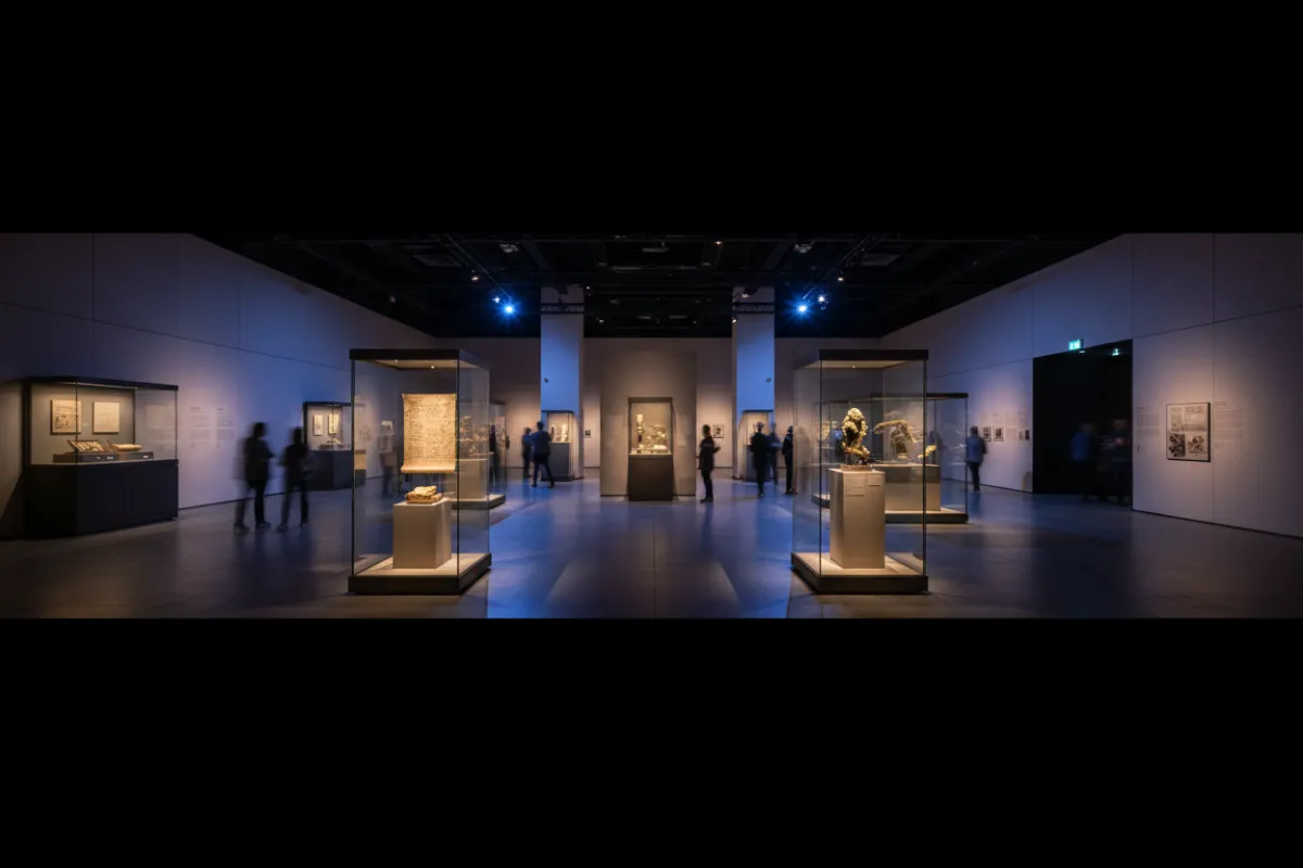 Exhibition hall showcasing new historical exhibits