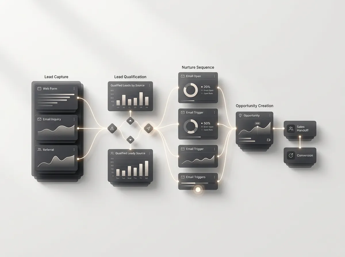 AI and automated lead conversion dashboard and workflows