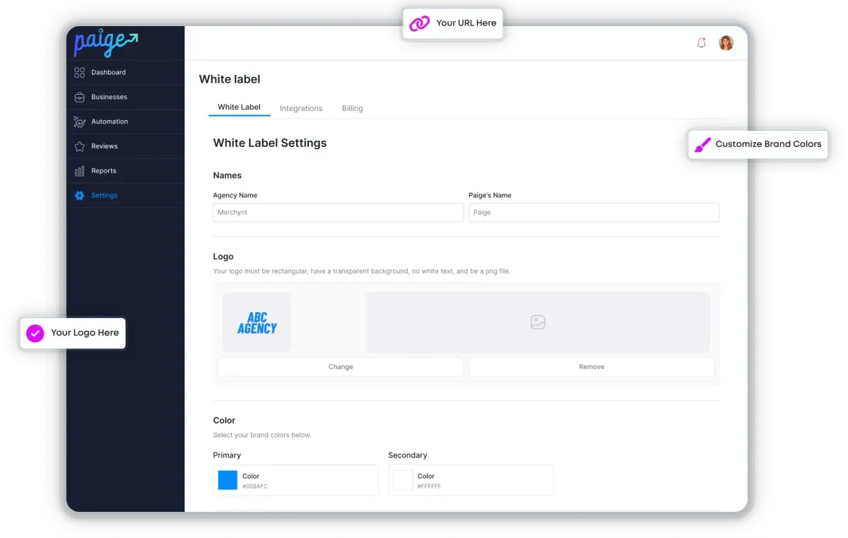 White Label Dashboard
