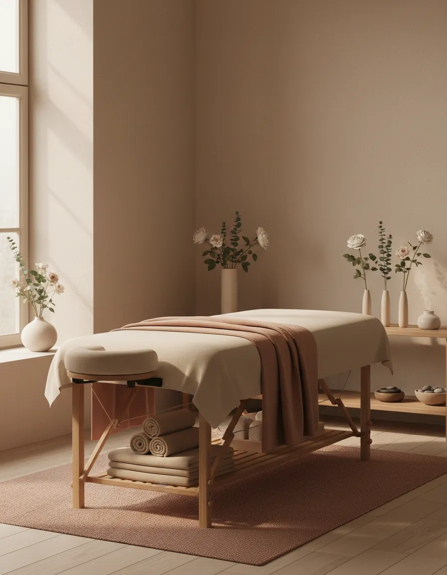 Sfeerimpressie van een rustgevende massage beleving in Assen