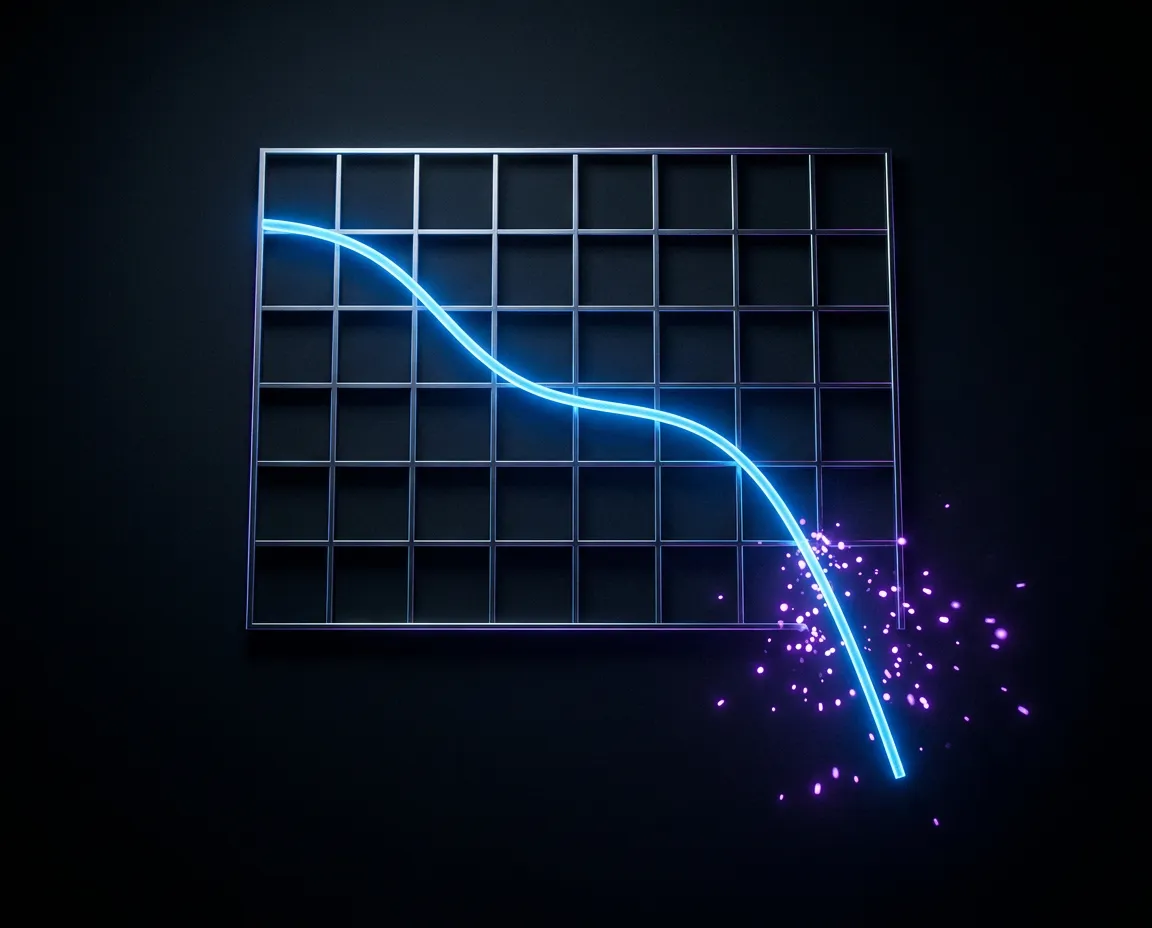 Abstract blue-and-purple illustration representing incoming inquiries and follow-up flow