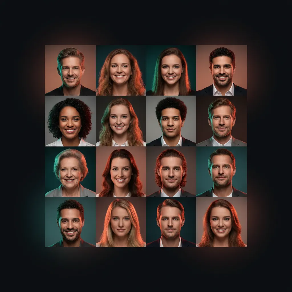 Grid of diverse faces