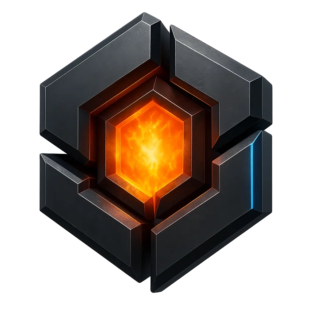 High-tech glowing geometric shape representing technology partnership