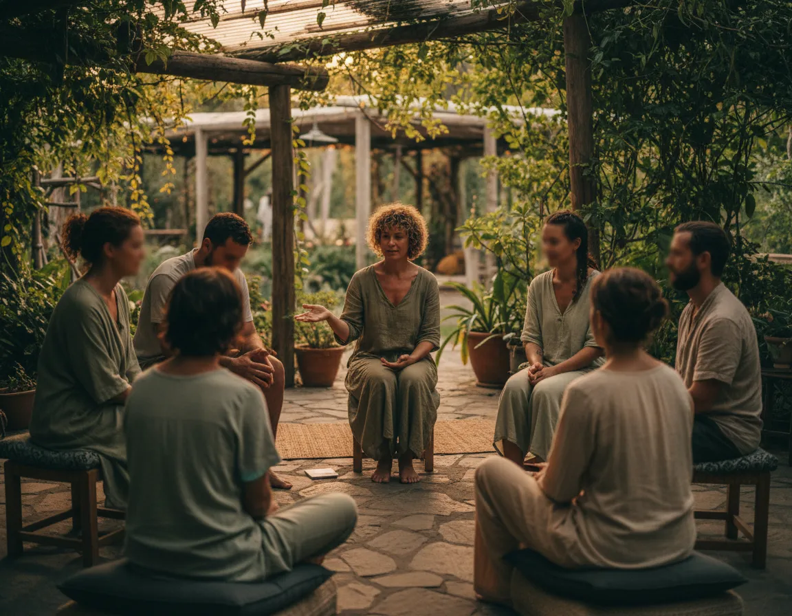 Small group circle during Phoenix Intensive divorce recovery session