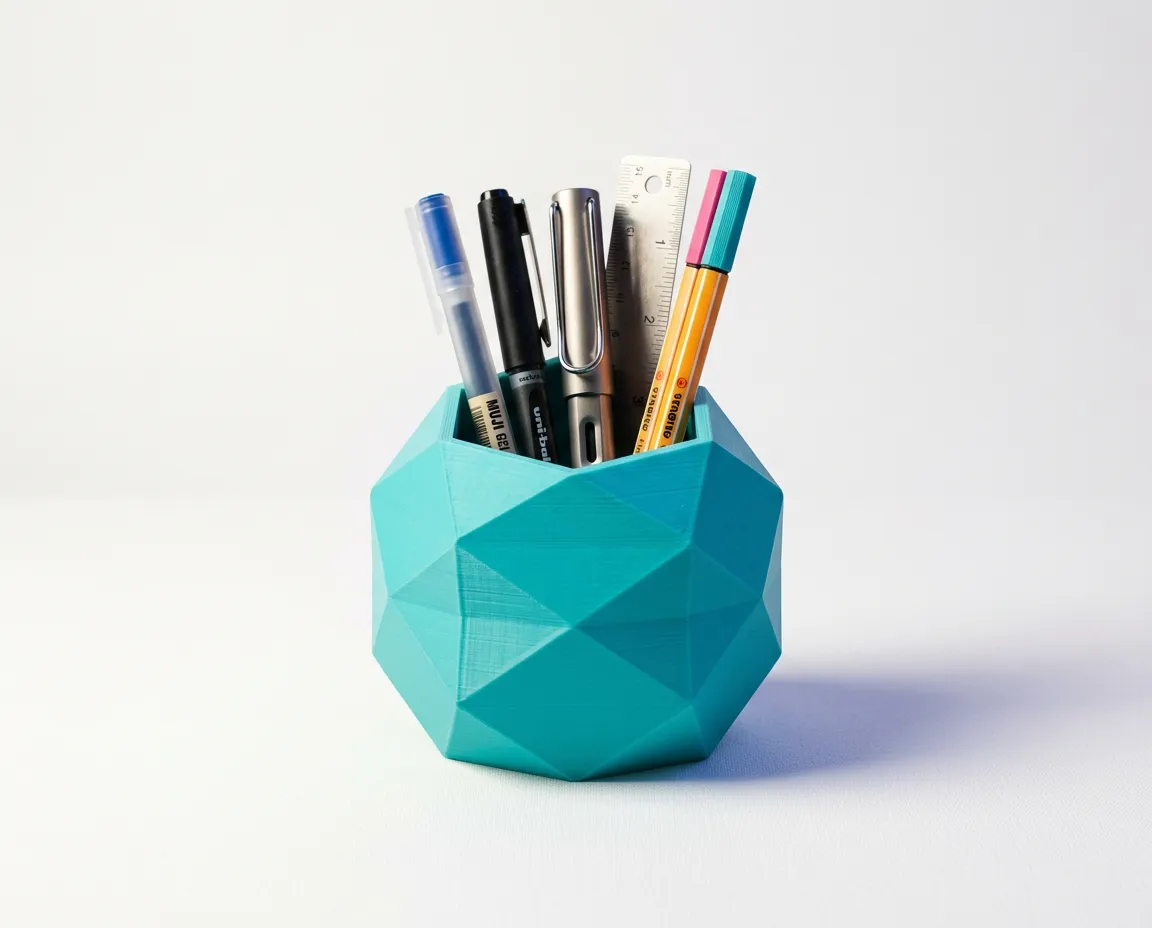 Modular desk organizers, pen holders, and 3D printed desktop gear