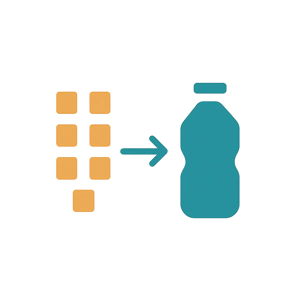 Pixel to Plastic Logo