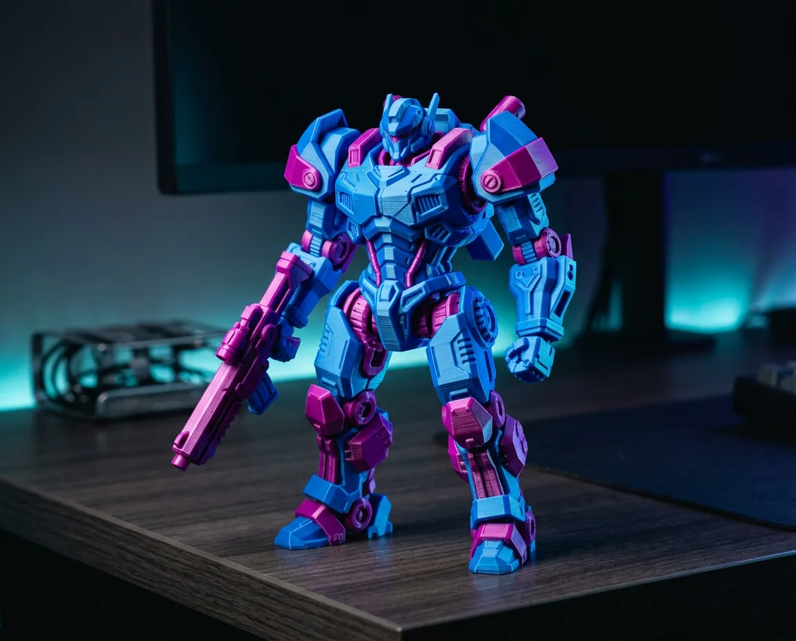 Final precision 3D printed physical plastic model with flawless layered finish