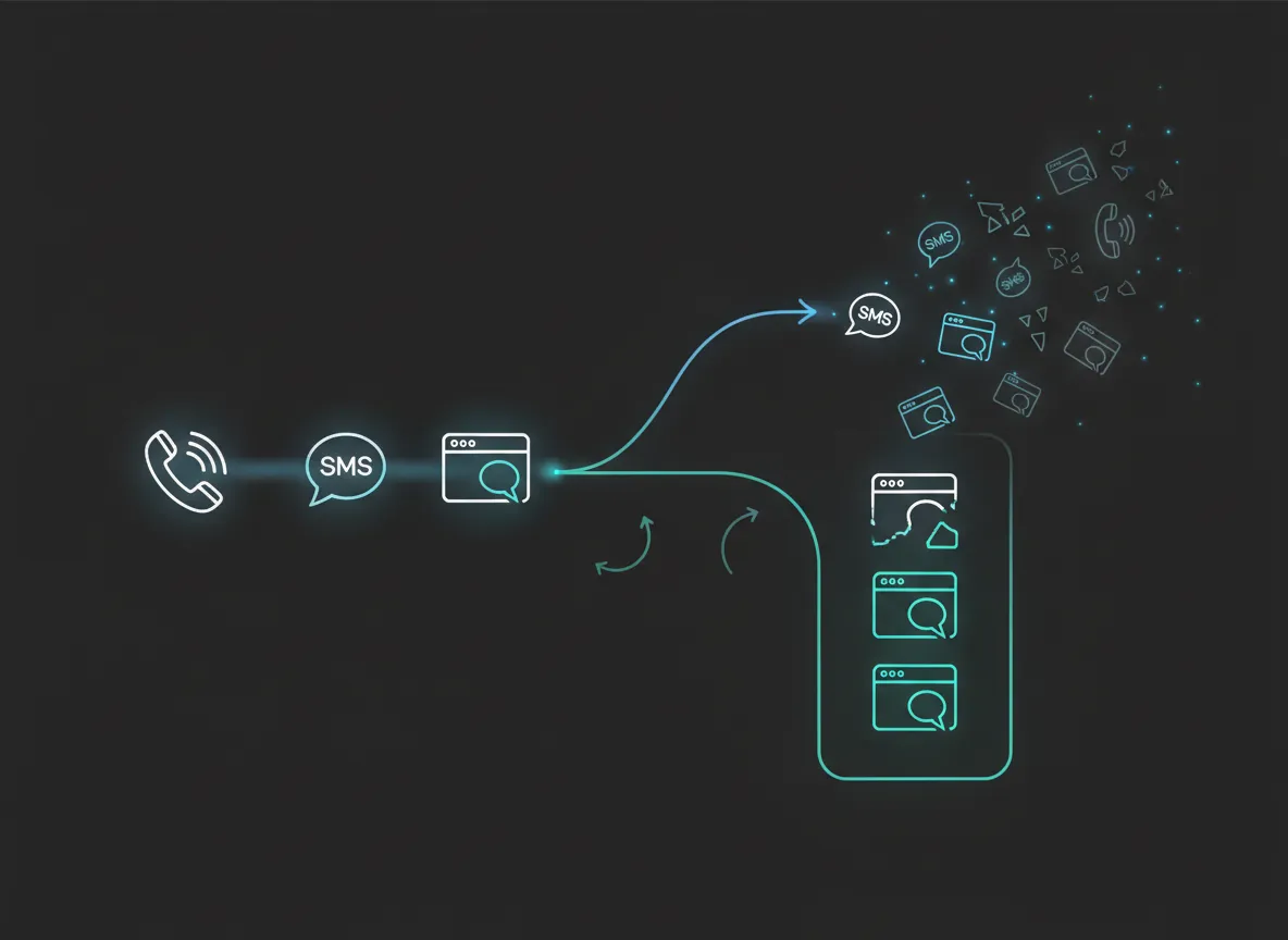 Abstract diagram of missed calls turning into lost opportunities