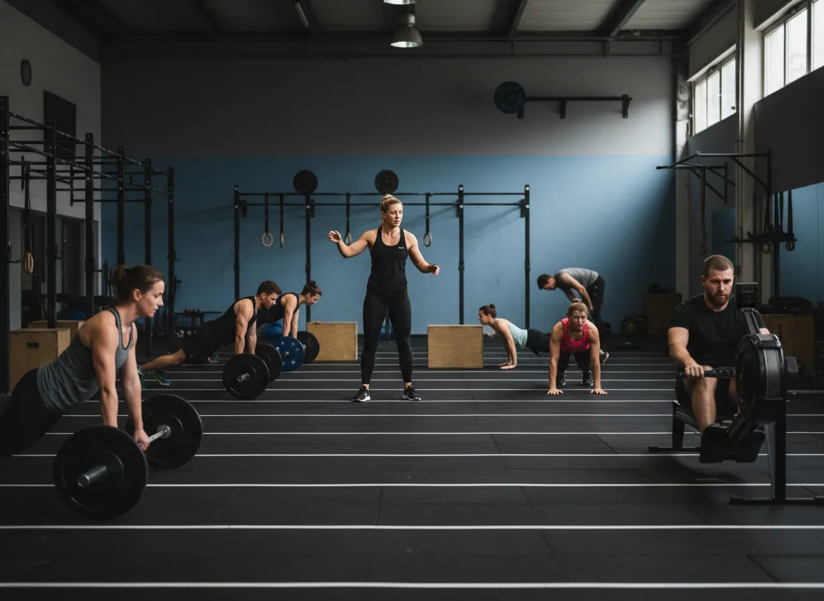 CrossFit group class workout