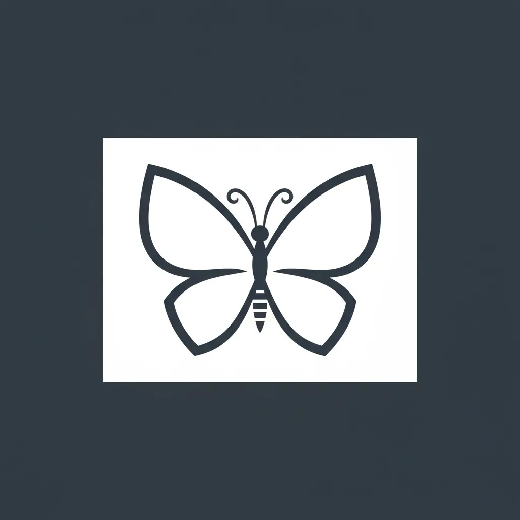 Butterfly footer illustration - vector SVG
