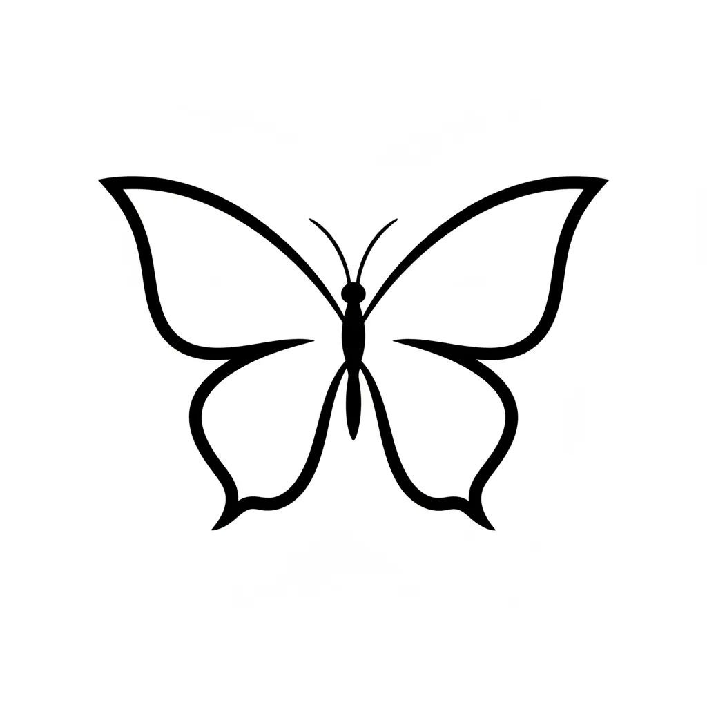 A minimalist vector butterfly illustration (SVG)