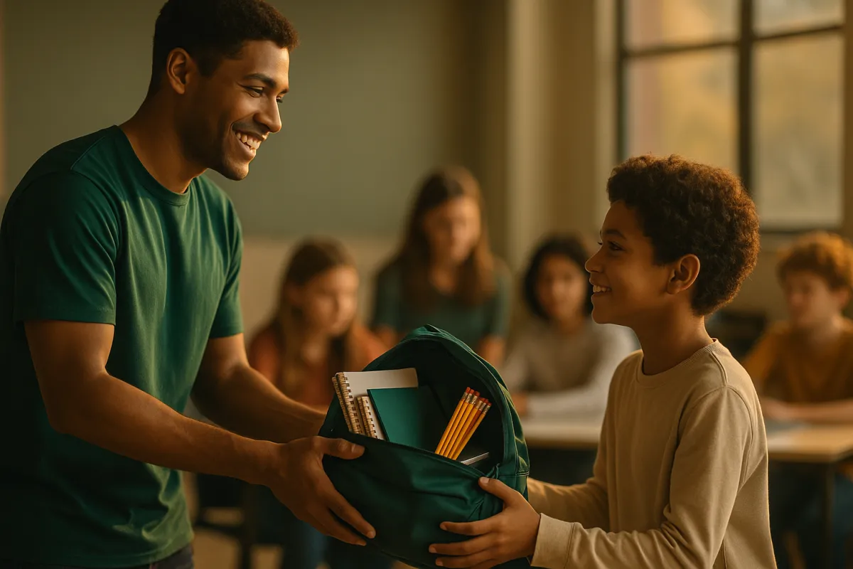 Students engaging in educational workshop