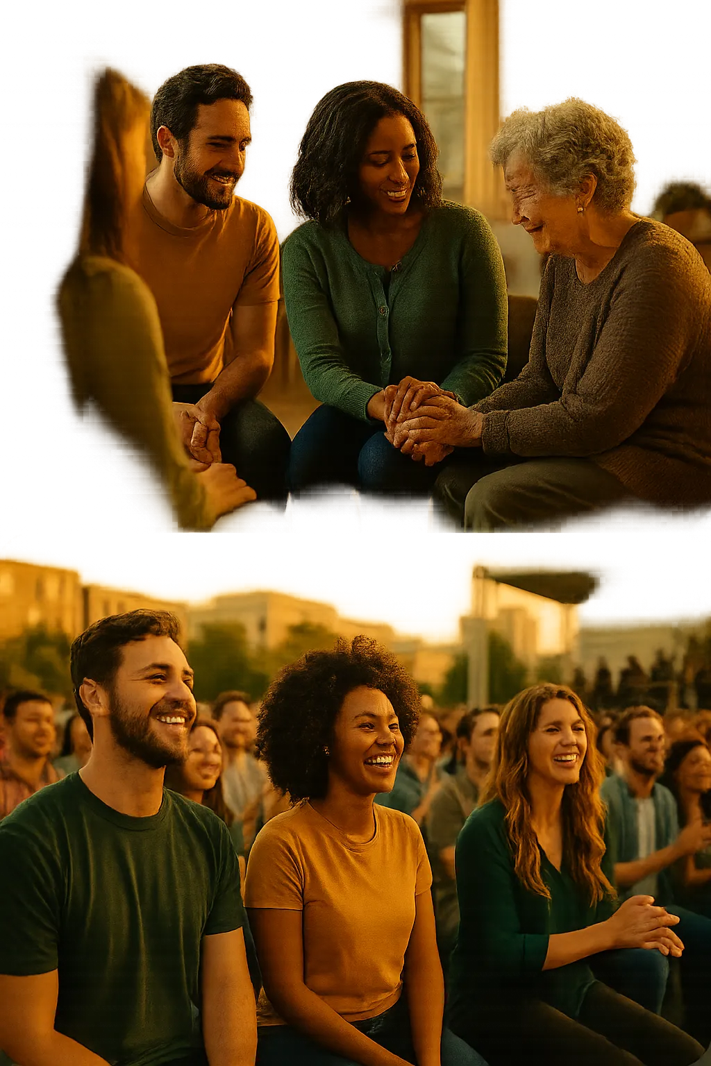 Composite image showing historical roots and modern community impact