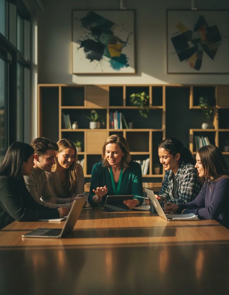 Students participating in an education support program