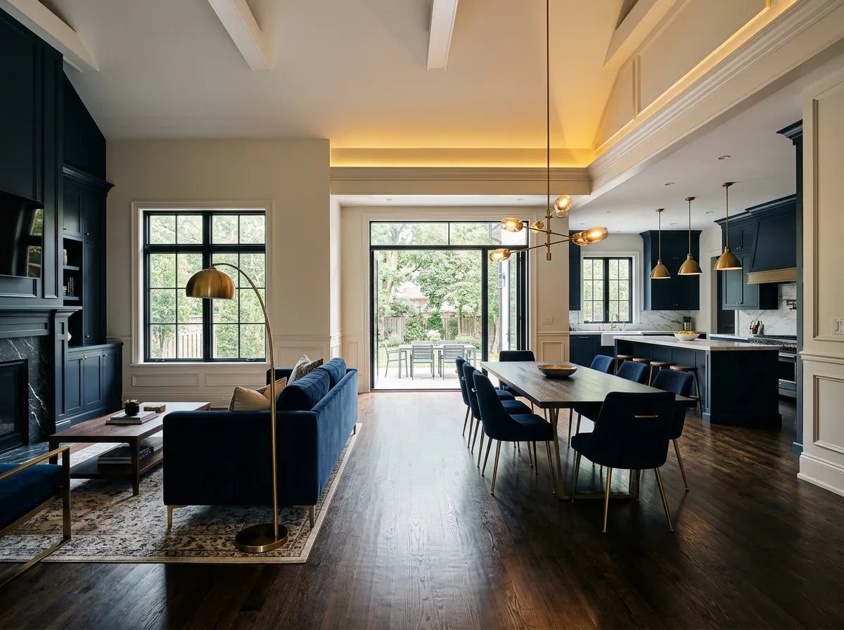 Complete whole-home modernization with open concept architecture and fine trim work