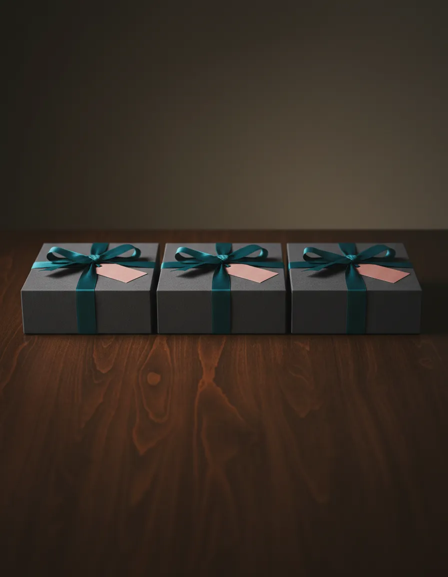 A professional corporate gifting package styled for business appreciation.