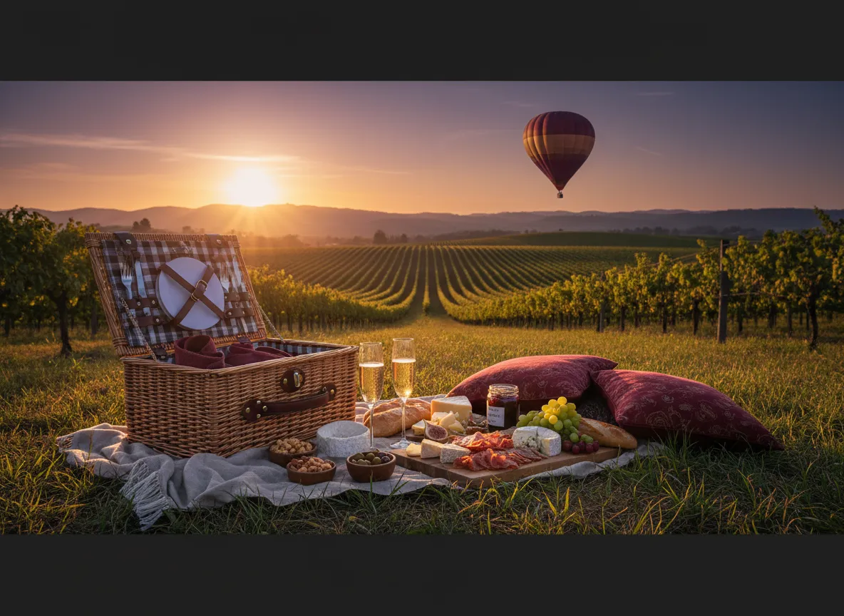 Balloon ride and wine tasting combo package