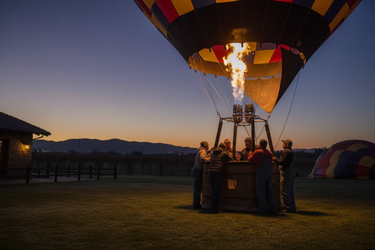 Temecula, CA — passengers boarding at winery