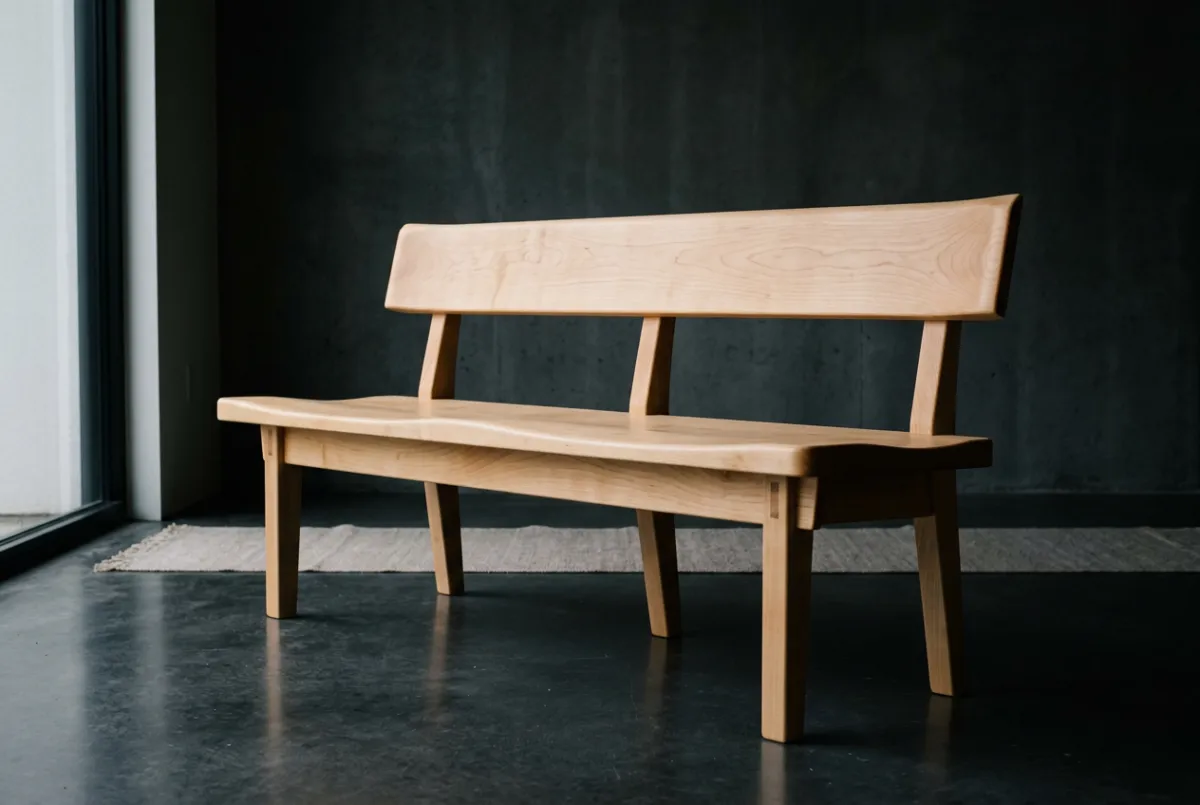 Nordic Aspen timber interior bench and backrest material